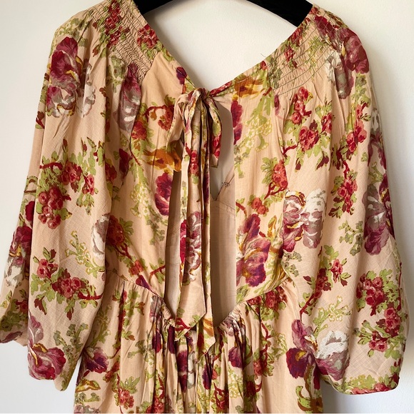 NEW Free People Beck Mini Dress In Warm Tea Combo - Picture 9 of 15